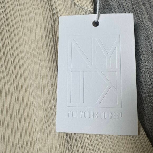 Revolve Not Yours To Keep Cream Ribbed Mini Dress NEW - Picture 3 of 5